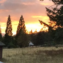 Alpine Chapel Park - Sunset looking across the park