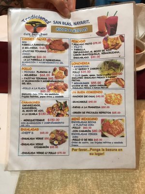 Menu photo 1 Tradiciones Café Restaurant San Blas, NAY Menu photo 1 Tradiciones Café Restaurant San Blas, NAY