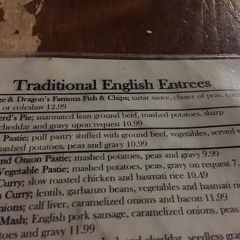 George and Dragon Pub - Here's a picture from the menu supporting my review. - Pubs Near Me - Phoenix, Arizona George and Dragon Pub - Here's a picture from the menu supporting my review. - Pubs Near Me - Phoenix, Arizona