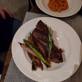 Cafe Aura - Ny strip  with the pasta that went with the chicken parmigiana - Italian Near Me - Manchester, Connecticut