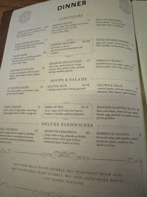 Menu photo 6 Billy Can Can Dallas, TX