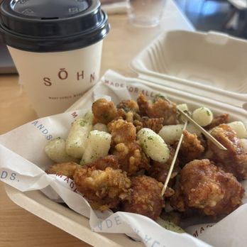Sohn - Popcorn chicken and their hot pumpkin tea - Cafes Near Me - San Francisco, California