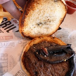 Habit Burger & Grill - #5 Portabella Char  nothing else I asked for no sauce and he got no cheese, no pickle, no tomato and no onions sad for 6.59