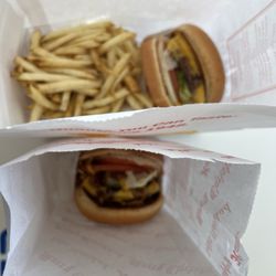 In-N-Out Burger - 1/5/25 FYI. Lunch. Two Cheeseburger, French Fries