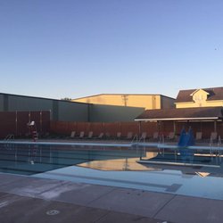 Trempealeau Municipal Pool - Lounge chairs and shelter for comfort of pool patrons