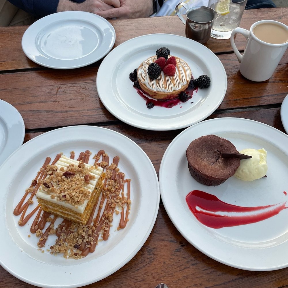 Citrine Cafe - Carrot Cake, Passion Fruit Tart, and Chocolate Lava Cake. - Mediterranean Near Me - Oak Park, Illinois Citrine Cafe - Carrot Cake, Passion Fruit Tart, and Chocolate Lava Cake. - Mediterranean Near Me - Oak Park, Illinois