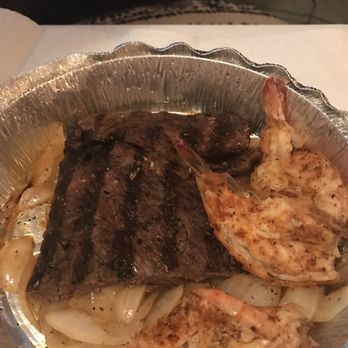 Casa Nueva Mexican Restaurant - this is the beef steak w/ jumbo shrimp.  very delish - Mexican Near Me - Houston, Texas