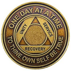 Recovery Emporium - The Recoveryshop's Unique AA Medallion available in years 1-55.