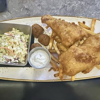 Skye Bar & Grill - Coleslaw with the Battered fish and chips - American Near Me - Las Vegas, Nevada Skye Bar & Grill - Coleslaw with the Battered fish and chips - American Near Me - Las Vegas, Nevada