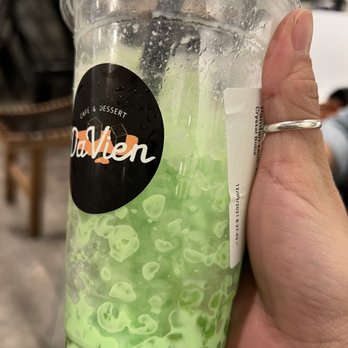 Da Vien Coffee - Pandan Milk Tea - it's like 85% ice... kinda disappointing - Desserts Near Me - Westminster, California