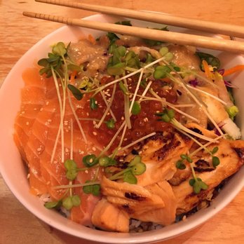 Itani Ramen - Three salmon donburi - Ramen Near Me - Oakland, California Itani Ramen - Three salmon donburi - Ramen Near Me - Oakland, California