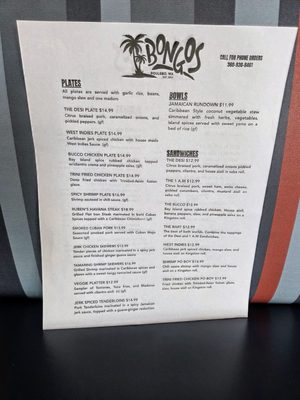Menu photo 1 Bongos Poulsbo, WA