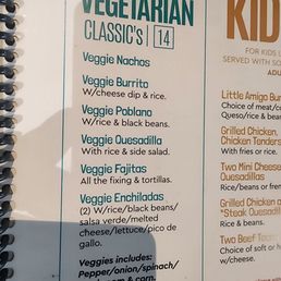 Vegetarian menu Vegetarian menu