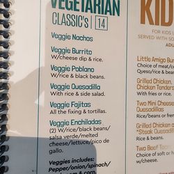 Senor Fiesta - Vegetarian menu