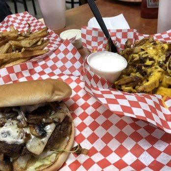 Don Burger - The Goomba burger and bacon cheddar fries - Burgers Near Me - Garland, Texas Don Burger - The Goomba burger and bacon cheddar fries - Burgers Near Me - Garland, Texas
