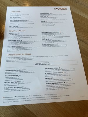 Menu photo 6 Moxies Dallas, TX