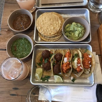 bartaco Seaport - Falafel taco and grilled Cauliflower taco - Tacos Near Me - Boston, Massachusetts
