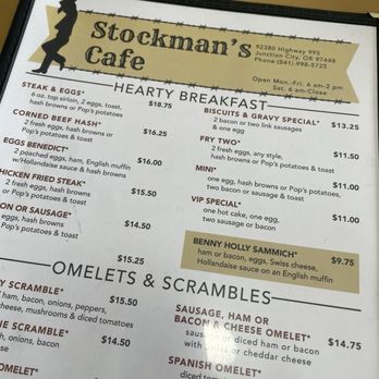 Stockman's Cafe - Menu - Cafes Near Me - Junction City, Oregon Stockman's Cafe - Menu - Cafes Near Me - Junction City, Oregon