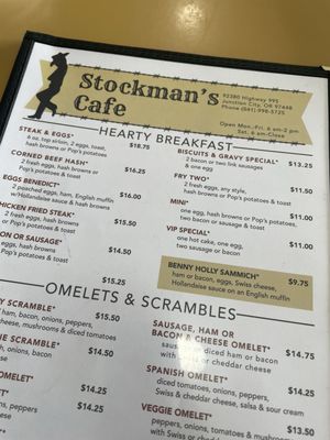 Menu photo 1 Stockman's Cafe Junction City, OR Menu photo 1 Stockman's Cafe Junction City, OR
