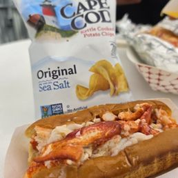 Lobster roll with butter Lobster roll with butter