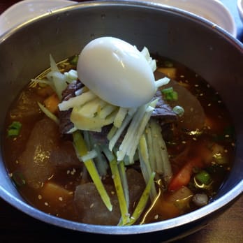 Korean Grille - Cold beef noodle soup! Wonderful for a hot day! - Korean Near Me - Quincy, Massachusetts Korean Grille - Cold beef noodle soup! Wonderful for a hot day! - Korean Near Me - Quincy, Massachusetts