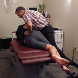 Corbett Hill Wellness Center - Dr. Harden performing a Lumbar Adjustment