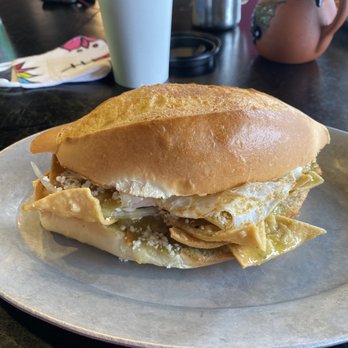 Kikey's Cafe - Torta de chilaquiles verde - Breakfast & Brunch Near Me - Burien, Washington