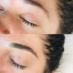 Microblading (+ a little shading) before and after