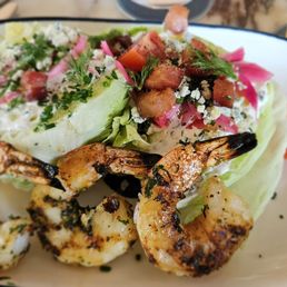 EC wedge with blackened shrimp EC wedge with blackened shrimp