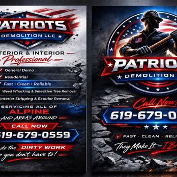 Patriots Demolition - Demolition Services Near Me - Alpine, California Patriots Demolition - Demolition Services Near Me - Alpine, California