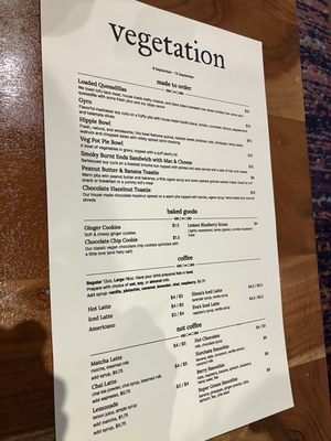 Menu photo 1 Vegetation Cafe & Kitchen Lakeland, FL Menu photo 1 Vegetation Cafe & Kitchen Lakeland, FL