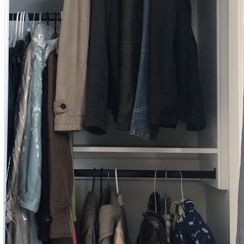 Classy Closets - Guest bedroom closet. Double hang, with shelving and long hang in the middle. - Interior Design Near Me - San Marcos, California