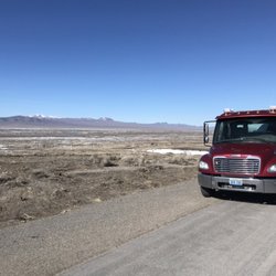 Custom Towing - I-80 near the #129 exit. Rye Patch Reservoir in background.