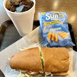 Faye's Subs & Salads - A Super (# 9) on Wheat with chips and a drink.