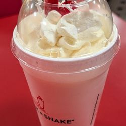 Steak ’n Shake - Partially consumed vanilla shake