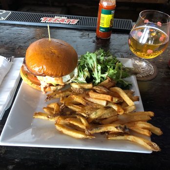 99 Rogers - Brunch burger with the egg fried hard instead - American Near Me - Crown Heights, New York