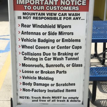 Mountain View Car Wash - The owner told me "All personal belongings are at owners expense and is to be removed"? - Car Wash Near Me - Upland, California