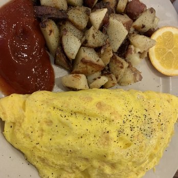 Benedict's Restaurant - Hash and Swiss omelette. Sorry about the ketchup! - Breakfast & Brunch Near Me - Largo, Florida Benedict's Restaurant - Hash and Swiss omelette. Sorry about the ketchup! - Breakfast & Brunch Near Me - Largo, Florida