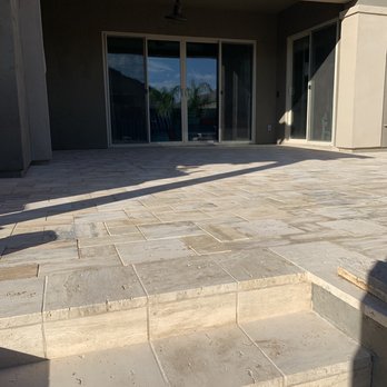Double J Landscape & Design - Travertine Patio, thanks Double J Landscape and Design! We love it! - Landscaping Near Me