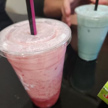 Bigfoot Java - Redbull Sherbet Creamsicle (left) and Buddy's Berry Crunch (right). - Coffee & Tea Near Me - Puyallup, Washington