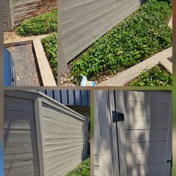 Beacon Painting - Power washed and fresh ly painted fence