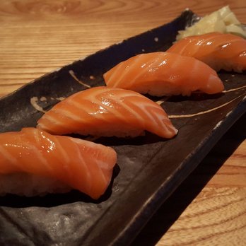 Sushi Kashiba - 4 King Salmon nigiri (6/11/17) - Japanese Near Me - Seattle, Washington Sushi Kashiba - 4 King Salmon nigiri (6/11/17) - Japanese Near Me - Seattle, Washington