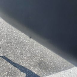 a stab a sharp object and left a hanging chad of leather interior driver door