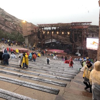 Red Rocks Amphitheatre - Snowing before Florence and the Machine show . - Music Venues Near Me - Morrison, Colorado