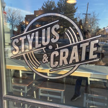Stylus and Crate - Signage on window - Coffee & Tea Near Me - Wheat Ridge, Colorado