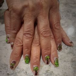 Queen nails - Jason is the best. Hand painted. "NAIL'D IT"