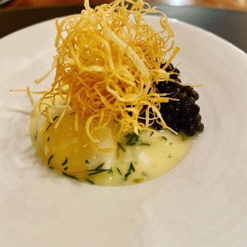 Senia - 2nd course- hearts of palm w caviar - Cocktail Bars Near Me - Honolulu, Hawaii