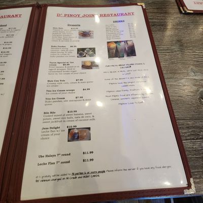 Menu photo 4 D'Pinoy Joint Las Vegas, NV