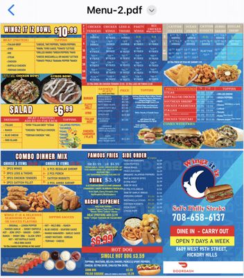 Menu photo 2 Wingz It Iz Hickory Hills, IL Menu photo 2 Wingz It Iz Hickory Hills, IL