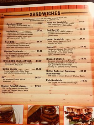 Menu photo 3 Log House Restaurant Argos, IN
